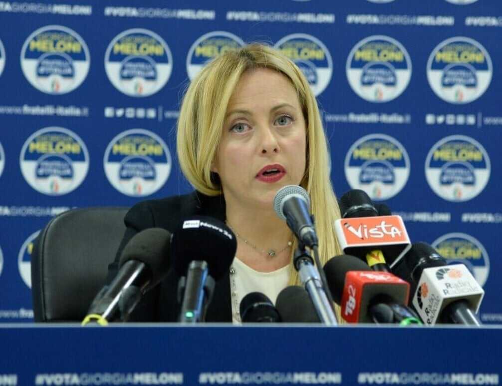Giorgia Meloni, presidente di Fratelli d’Italia.