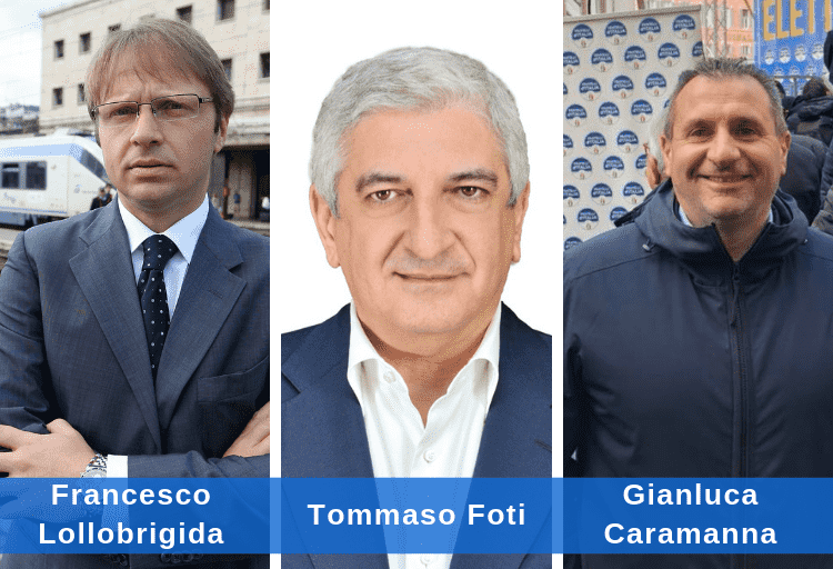 capogruppo di Fratelli d'Italia alla Camera Francesco Lollobrigida, il deputato di Fdi Tommaso Foti e il responsabile del Dipartimento Turismo di Fdi Gianluca Caramanna.