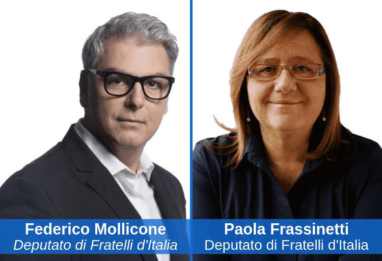 deputati di Fratelli d'Italia della commissione Cultura, Paola Frassinetti e Federico Mollicone