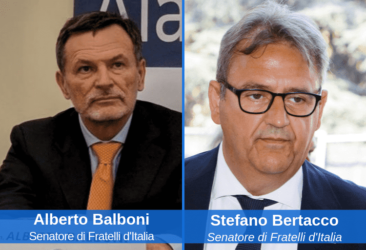 senatori di Fratelli d'Italia, Alberto Balboni e Stefano Bertacco.