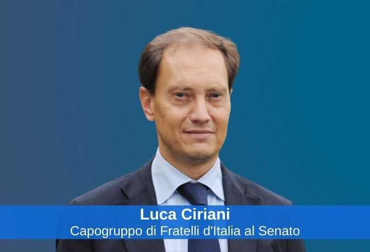 Luca Ciriani, presidente dei senatori di Fratelli d'Italia.
