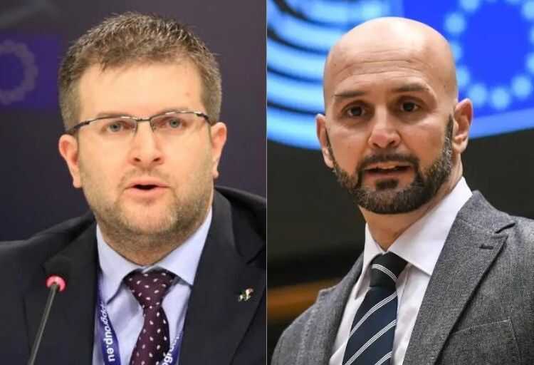 Carlo Fidanza, Capodelegazione di Fratelli d’Italia-ECR al Parlamento Europeo, e Nicola Procaccini, Europarlamentare di Fratelli d’Italia e Coordinatore ECR in commissione Libertà civili