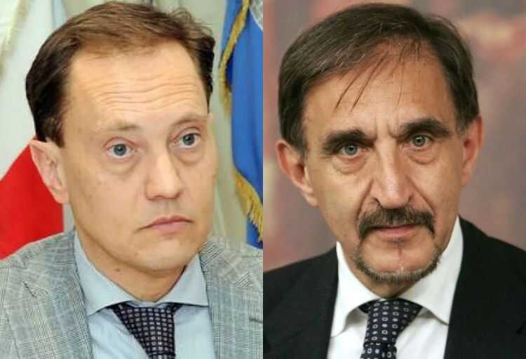 Capogruppo di Fratelli d'Italia al Senato, Luca Ciriani e il senatore di Fratelli d'Italia e vicepresidente del Senato, Ignazio La Russa