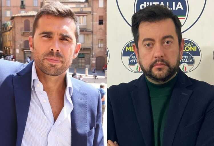 Francesco Michelotti, coordinatore provinciale a Siena di Fratelli d'Italia e Francesco Torselli, capogruppo di Fratelli d’Italia in Consiglio regionale