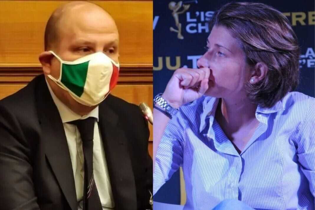 Salvatore Deidda, Deputato e Capogruppo di Fratelli d'Italia in Commissione Difesa e Carolina Varchi, Capogruppo in Commissione Giustizia e Deputata di Fratelli d'Italia.