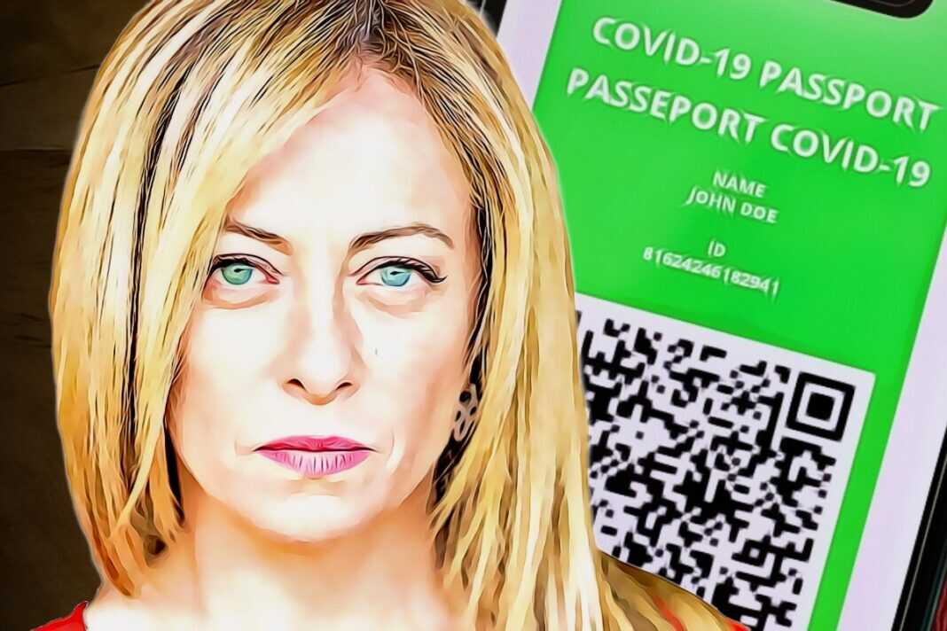 Il presidente di Fratelli d’Italia, Giorgia Meloni, sul Green Pass: dibattito puramente ideologico