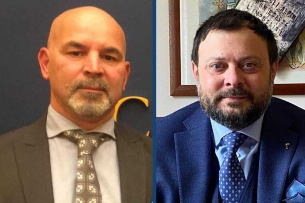 Lorenzo Baruzzo, coordinatore comunale di Fratelli d’Italia di Carrara e Vittorio Fantozzi, Consigliere regionale di Fratelli d’Italia.