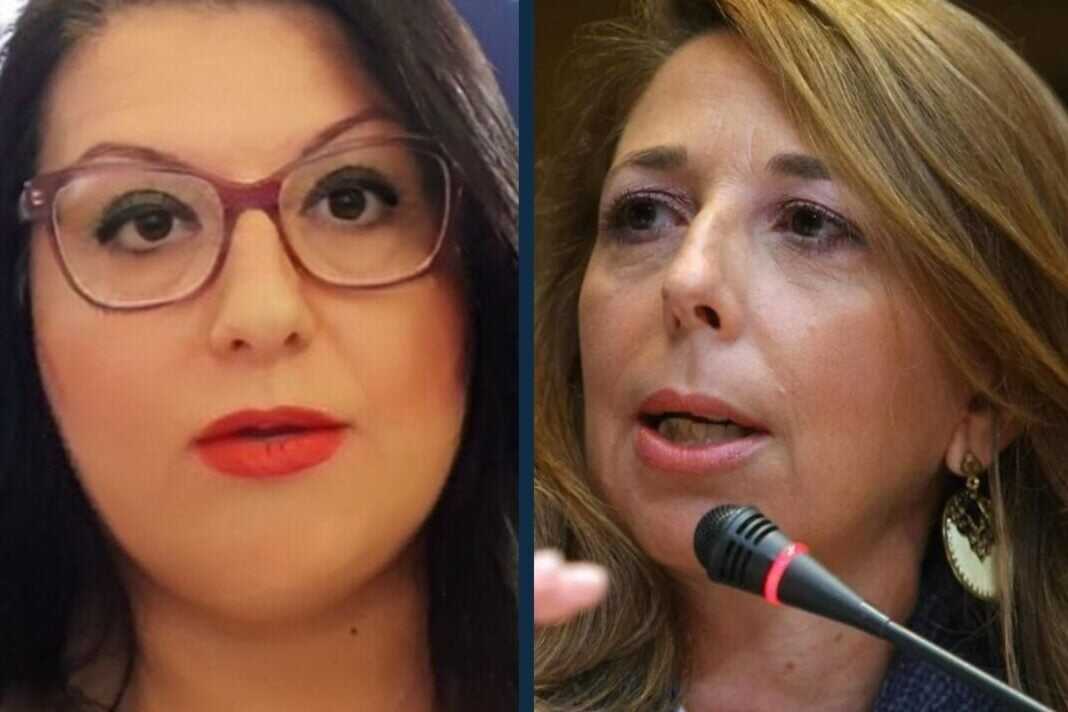 Cinzia Pellegrino, Coordinatore nazionale del Dipartimento tutela Vittime di Fratelli d'Italia e Isabella Rauti, vicepresidente vicario del Gruppo di Fratelli d'Italia al Senato e Coordinatore nazionale del dipartimento Famiglia, Pari opportunità e valori non negoziabili.