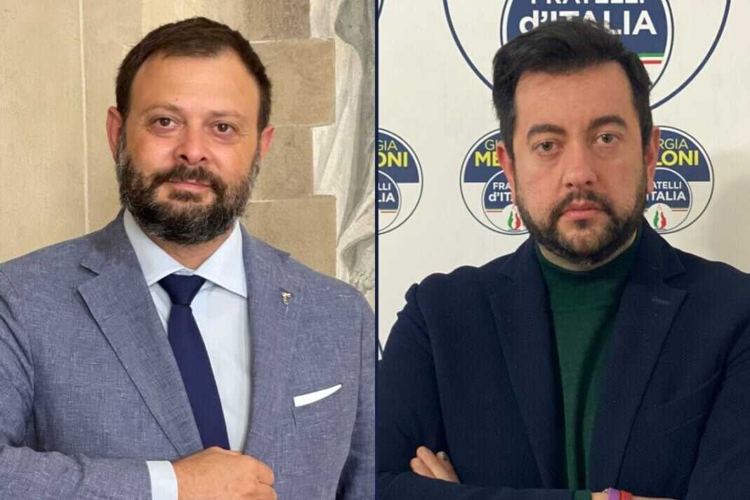 Vittorio Fantozzi e Francesco Torselli, vice-capogruppo e capogruppo di Fratelli d’Italia in Consiglio regionale.
