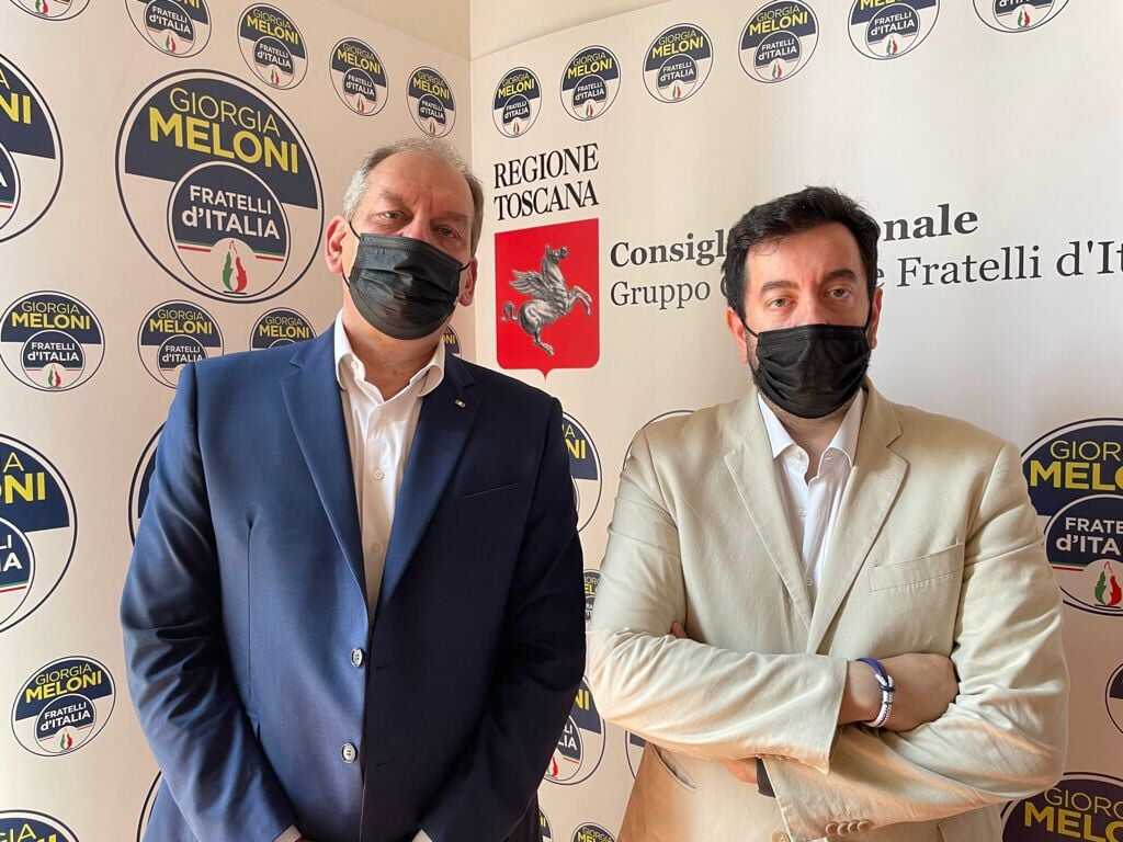 Patrizio La Pietra, senatore di Fratelli d'Italia, e Francesco Torselli, capogruppo FdI nel Consiglio regionale toscano.