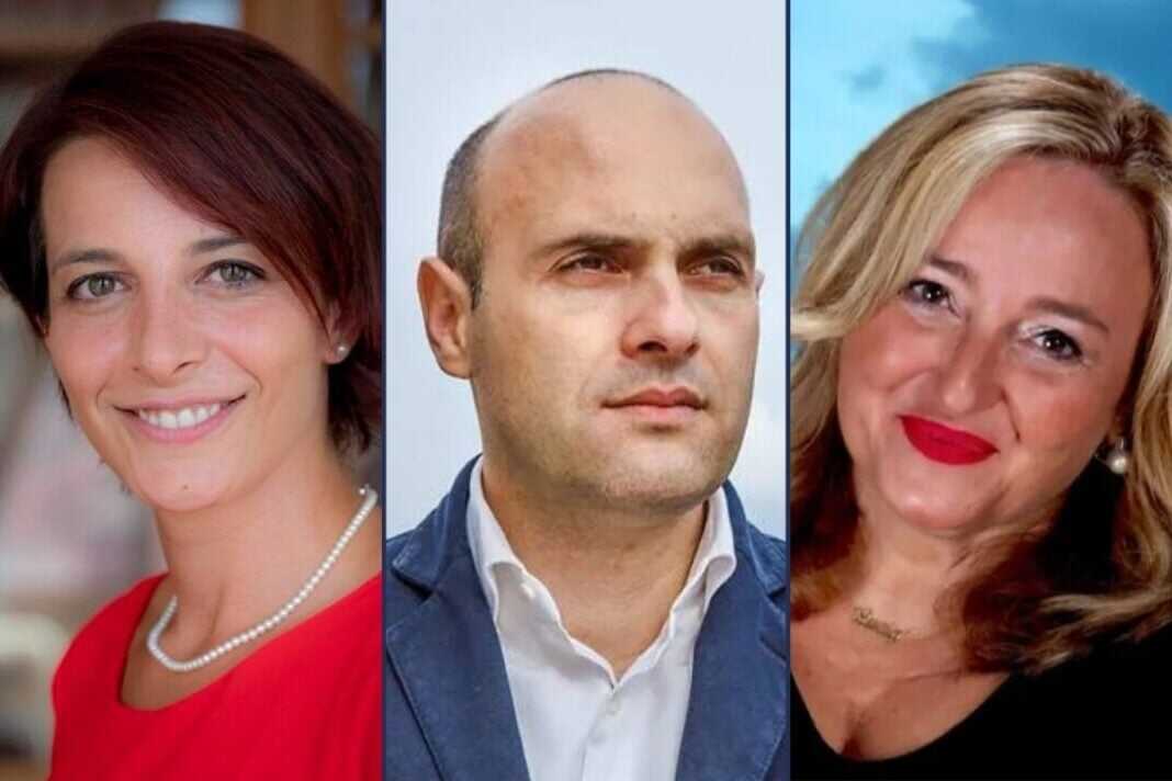 Rachele Silvestri, Emanuele Prisco e Lucia Albano, deputati di Fratelli d'Italia.