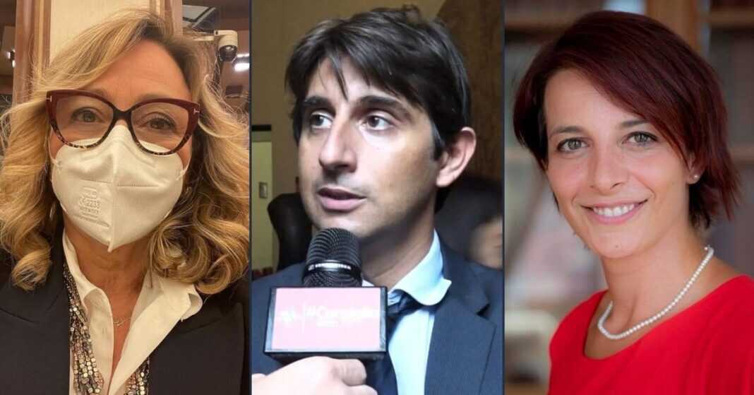 Lucia Albano, Giovanni Donzelli e Rachele Silvestri, deputati di Fratelli d’Italia.