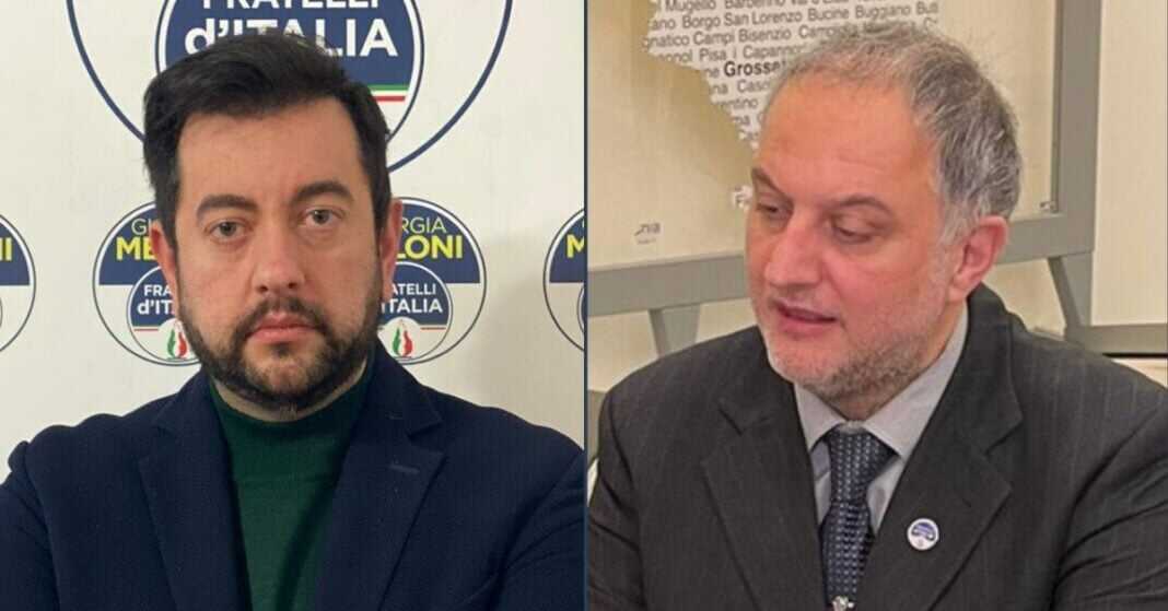 Francesco Torselli, capogruppo di Fratelli d'Italia in Consiglio regionale e Giampaolo Giannelli, consigliere regionale Anci di Fratelli d'Italia.