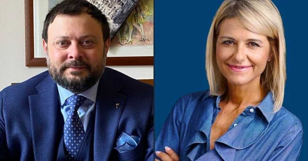 Vittorio Fantozzi, Consigliere regionale di Fratelli d'Italia e Annamaria Frigo, candidata di Fratelli d'Italia a sindaco di Bagni di Lucca.