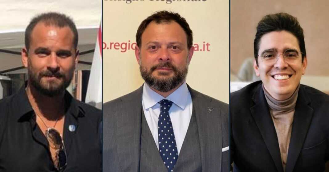 Valerio Biagini, consigliere comunale di Altopascio di Fratelli d’Italia, Vittorio Fantozzi, Consigliere regionale di Fratelli d’Italia e Matteo Petrini, capogruppo in Provincia di Fratelli d’Italia.
