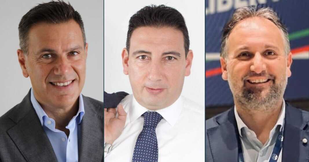 Guerino Testa, Etelwardo Sigismondi e Guido Quintino Liris, parlamentari di Fratelli d’Italia.