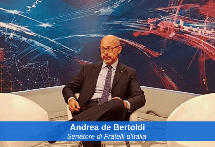 senatore di Fratelli d'Italia, Andrea de Bertoldi, capogruppo di FdI nella Commissione d'inchiesta sul sistema bancario e finanziario.   