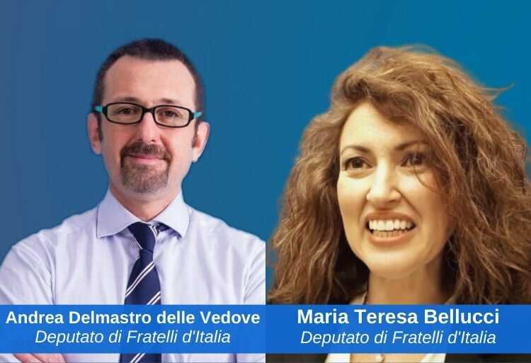 deputati di Fratelli d'Italia Maria Teresa Bellucci e Andrea Delmastro delle Vedove