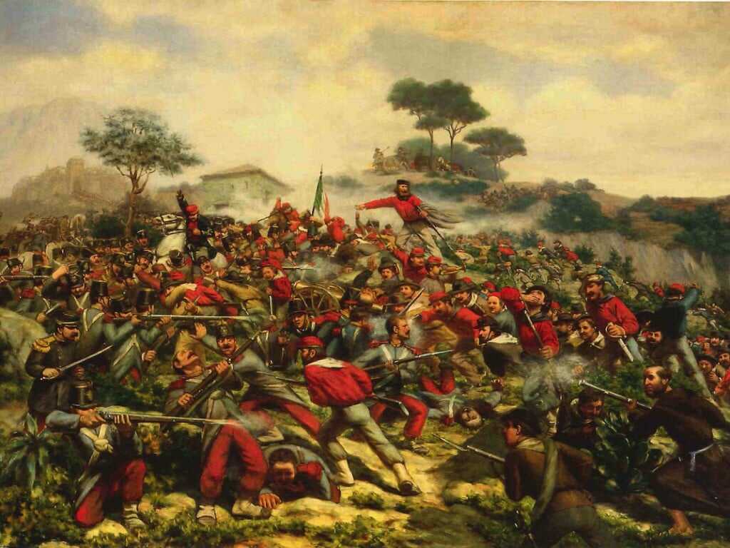 Battaglia di Calatafimi, dipinto del 1860.