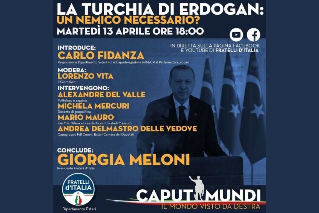 Locandina del webinar “La Turchia di Erdogan. Un nemico necessario?”, il secondo appuntamento del ciclo 