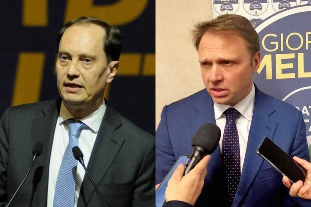 I capigruppo di Fratelli d'Italia di Camera e Senato, Francesco Lollobrigida e Luca Ciriani.