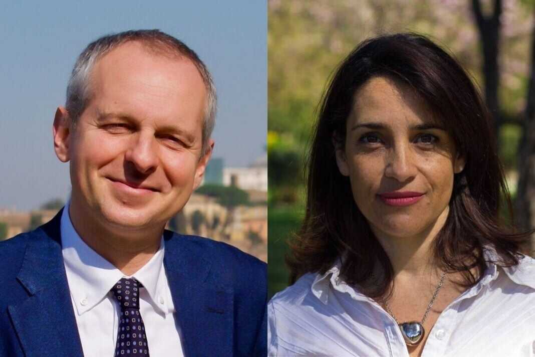 Giovanni Quarzo, capogruppo di Fratelli d'Italia al comune di Roma e Francesca Barbato, consigliera capitolina di Fratelli d'Italia.