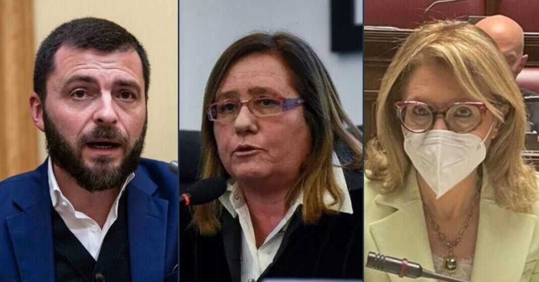 Walter Rizzetto, Paola Frassinetti ed Ella Bucalo, parlamentari di Fratelli d'Italia.