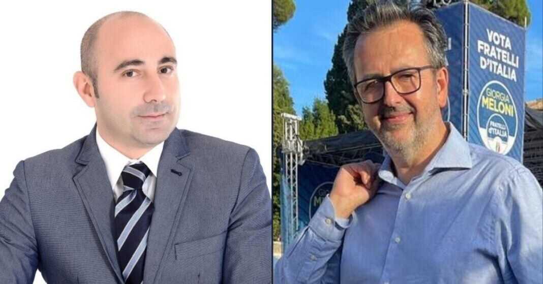 Enzo Blasi, responsabile sicurezza di Fratelli d’Italia Lazio e Andrea De Priamo, consigliere capitolino di Fratelli d’Italia.