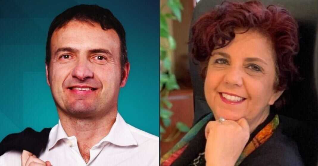 Fabrizio Ghera, capogruppo di Fratelli d'Italia alla Regione Lazio e Francesca De Vito, consigliere regionale di Fratelli d'Italia.