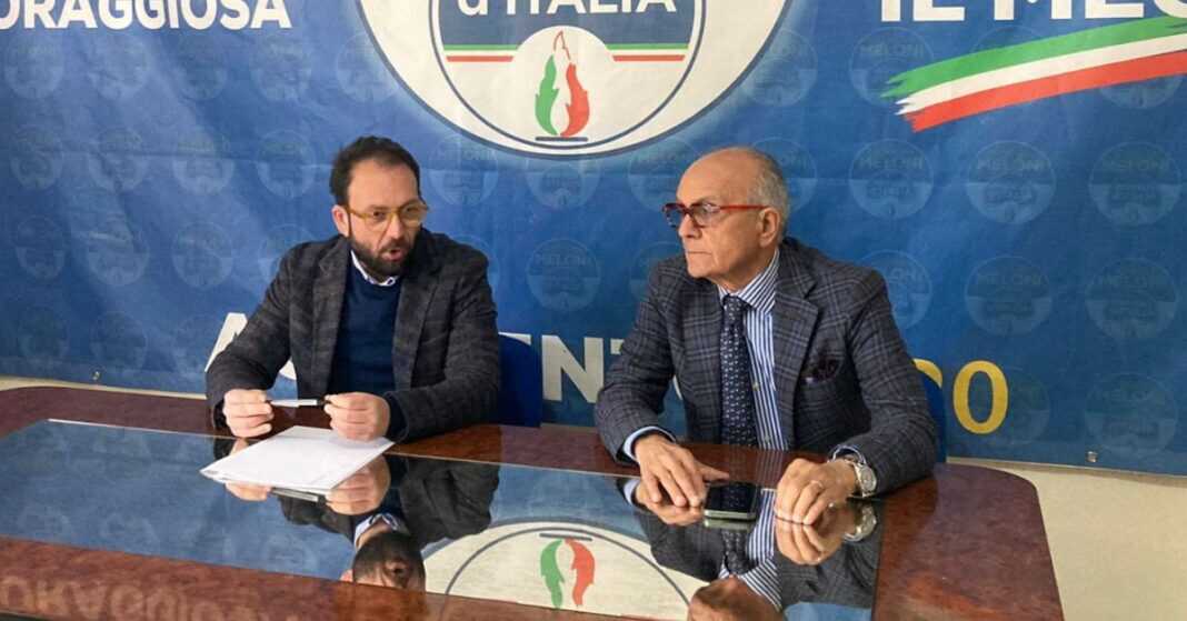 Calogero Pisano e Vincenzo Giambrone, commissario ed il vicecommissario provinciale di Fratelli d'Italia.