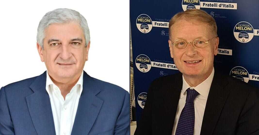 Tommaso Foti e Lucio Malan, capigruppi di Fratelli d'Italia alla Camera dei deputati.