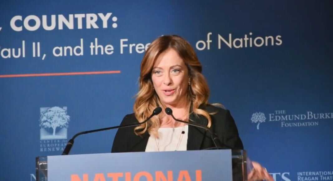 Giorgia Meloni, presidente di Fratelli d’Italia e di ECR Party.